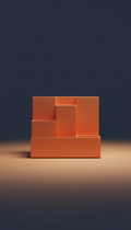 Pop Orange Lacquered Desk Organizer